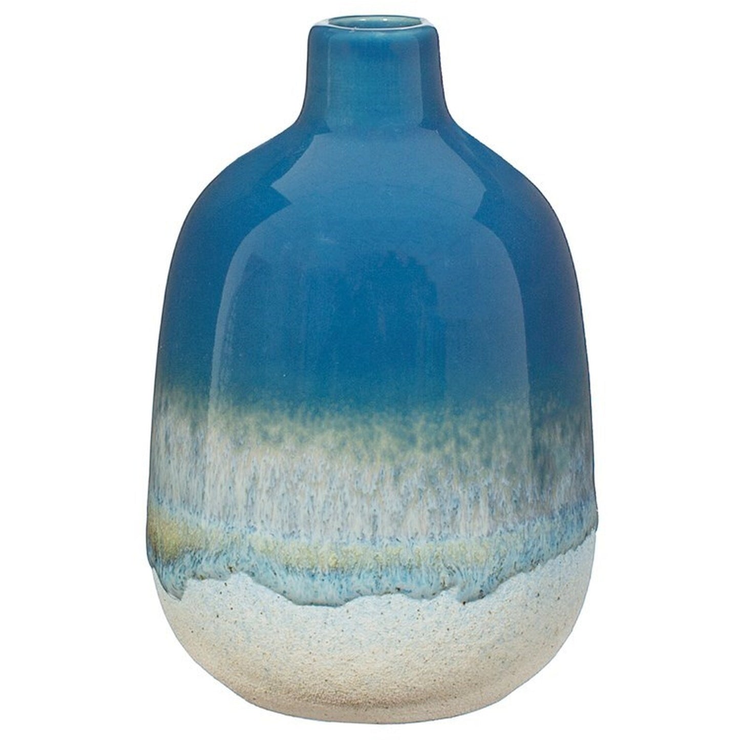 Small 

Glaze Stoneware Blue Vase - Blue