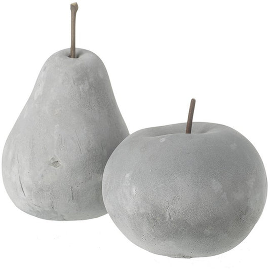 Concrete Deco Apple and Pear Set