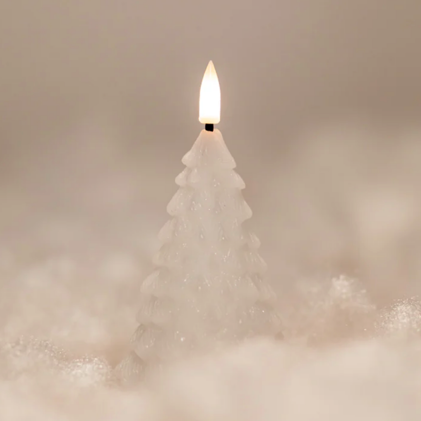 LED Christmas Tree Candle - White