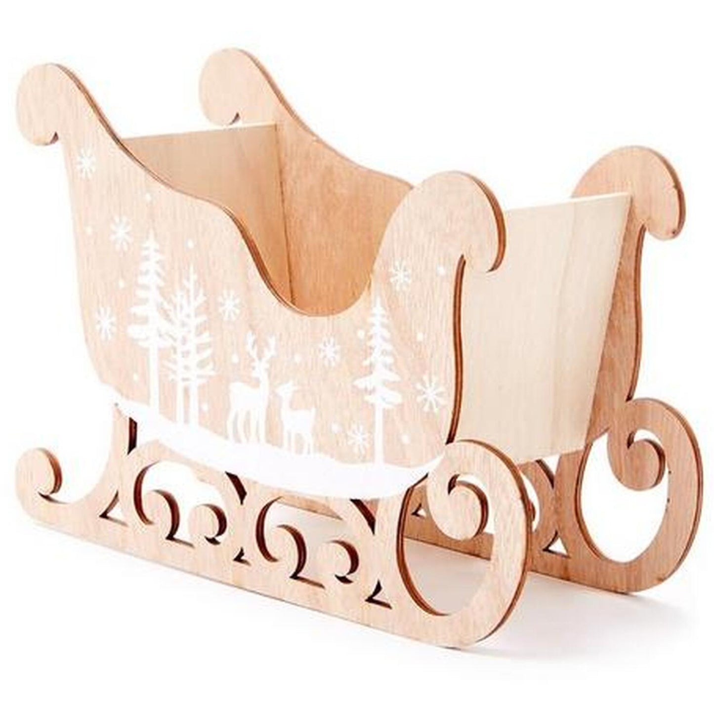 Decorative Wooden Deer Sleigh