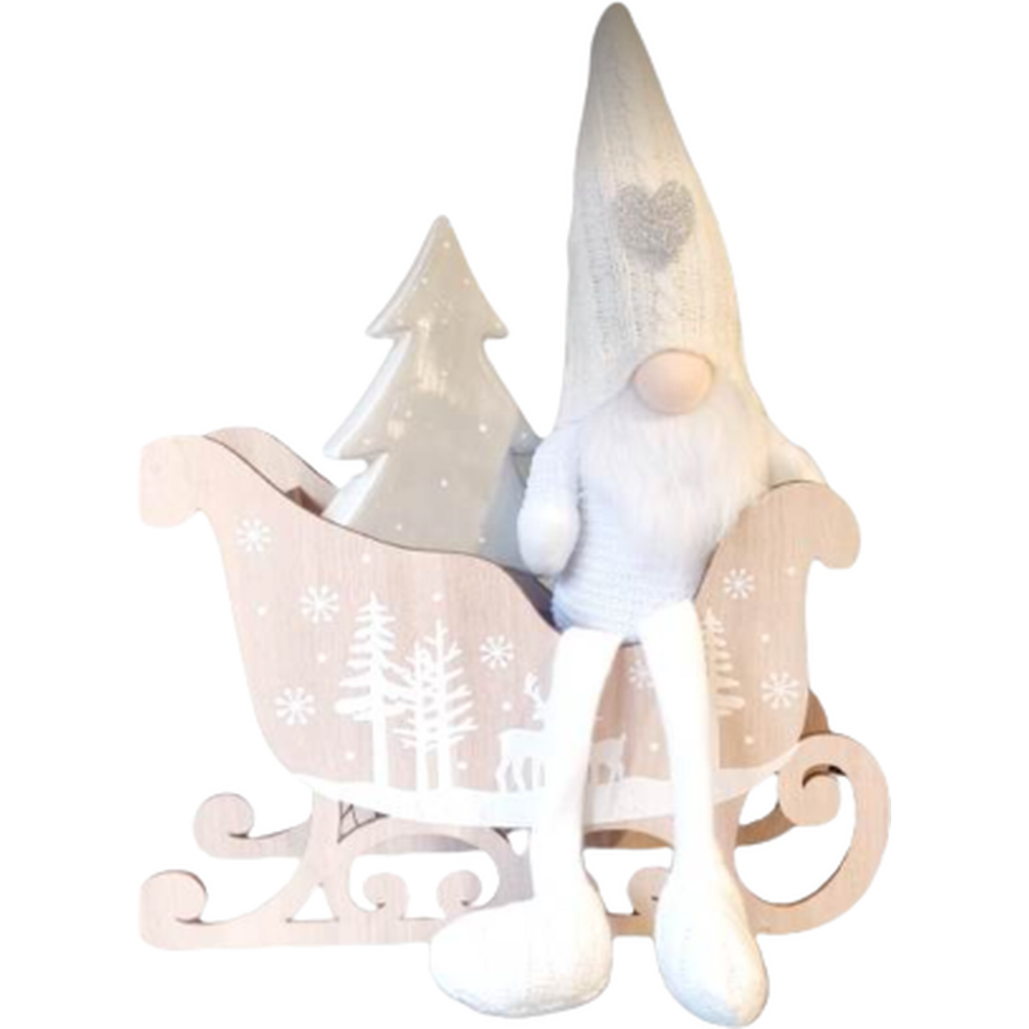 Decorative Wooden Deer Sleigh