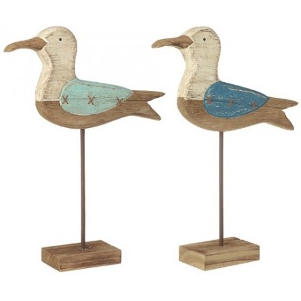 Wooden Seagulls Standing Ornaments