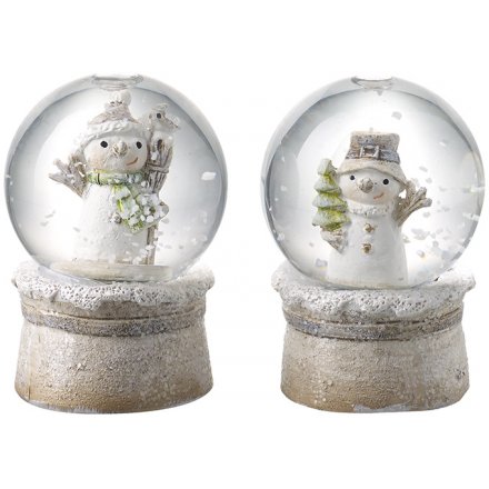 Mini Snowman Snow Globes, 6.5cm