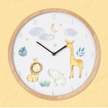 Children's Jungle Animal Wall Clock