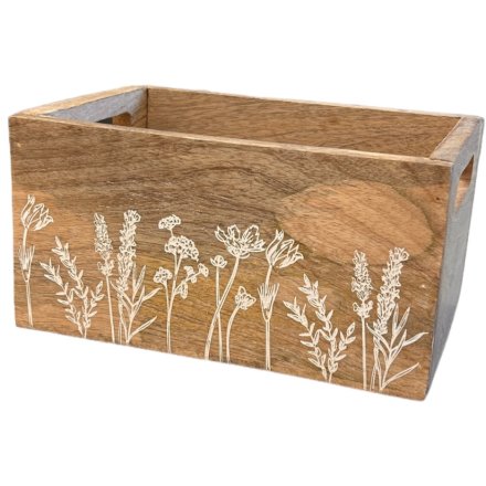 Meadow Flowers Small Wooden Trug