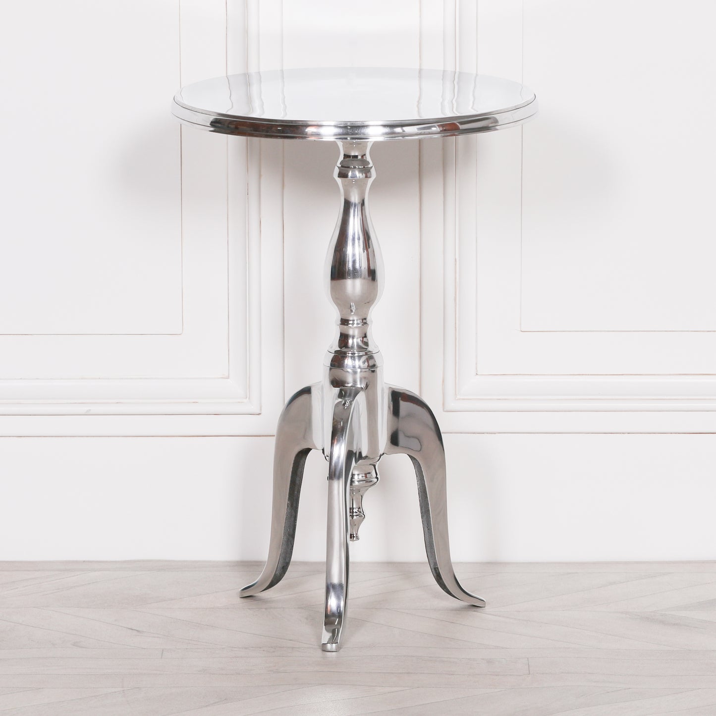 Silver Round Side Table Aluminium