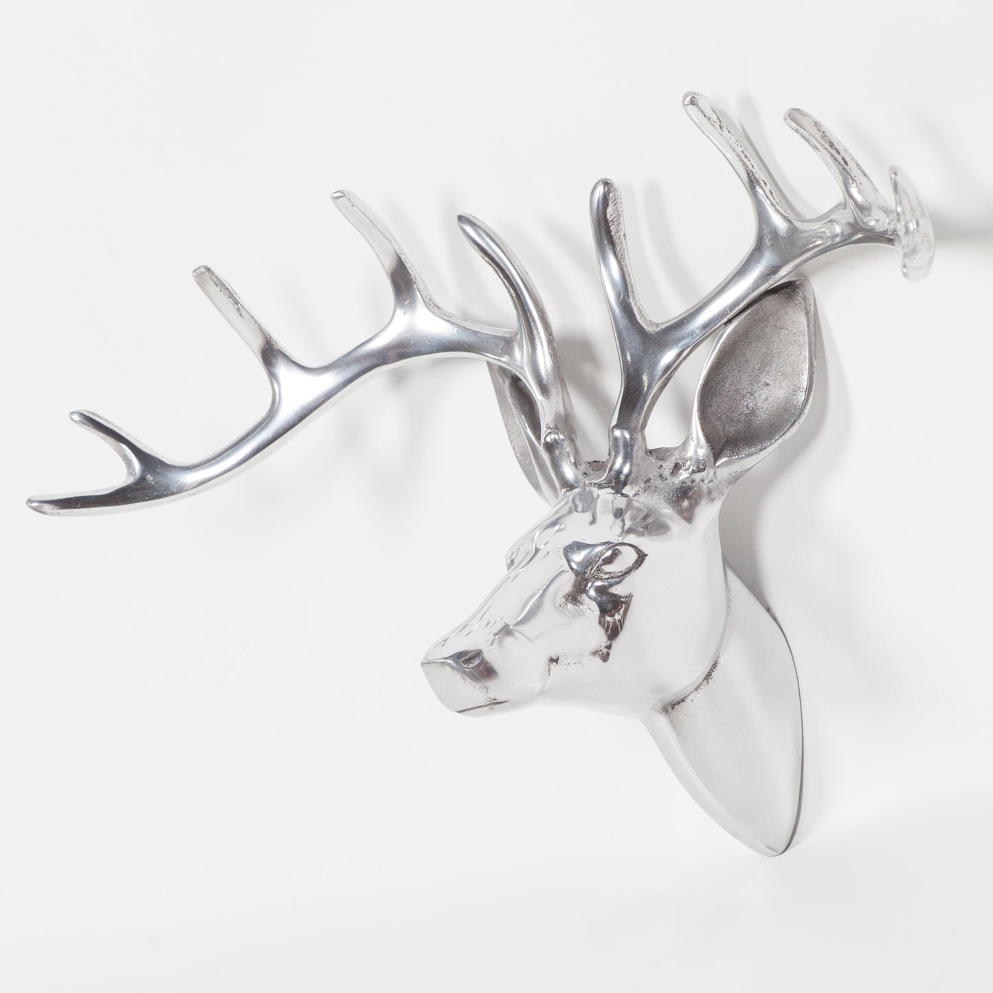 Silver Tone Stag Head