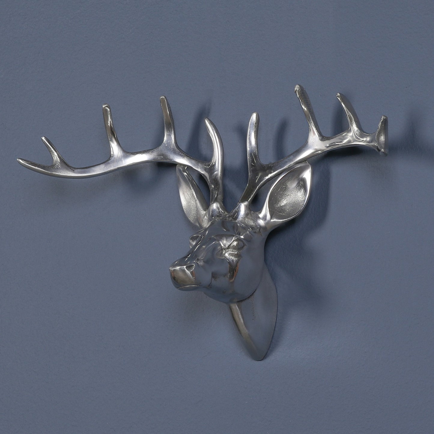 Silver Tone Stag Head