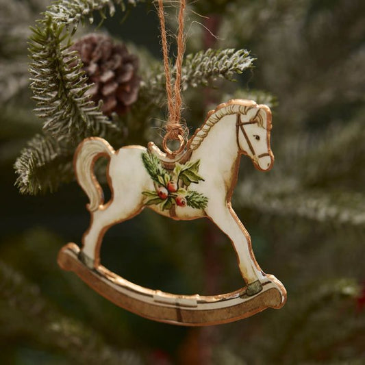 Xmas Metal Vintage Rocking Horse Shaped Hanger