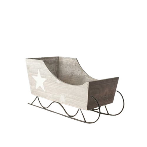 Large Decorative Wooden Sleigh