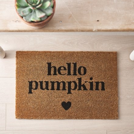 Hello Pumpkin Door Mat