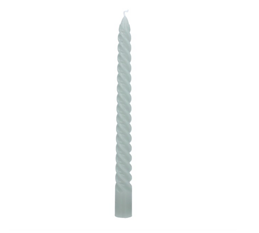 Taper Candle 25cm - Soft Sage Twist