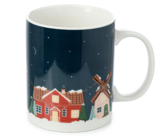 Christmas Village Porcelain Mug