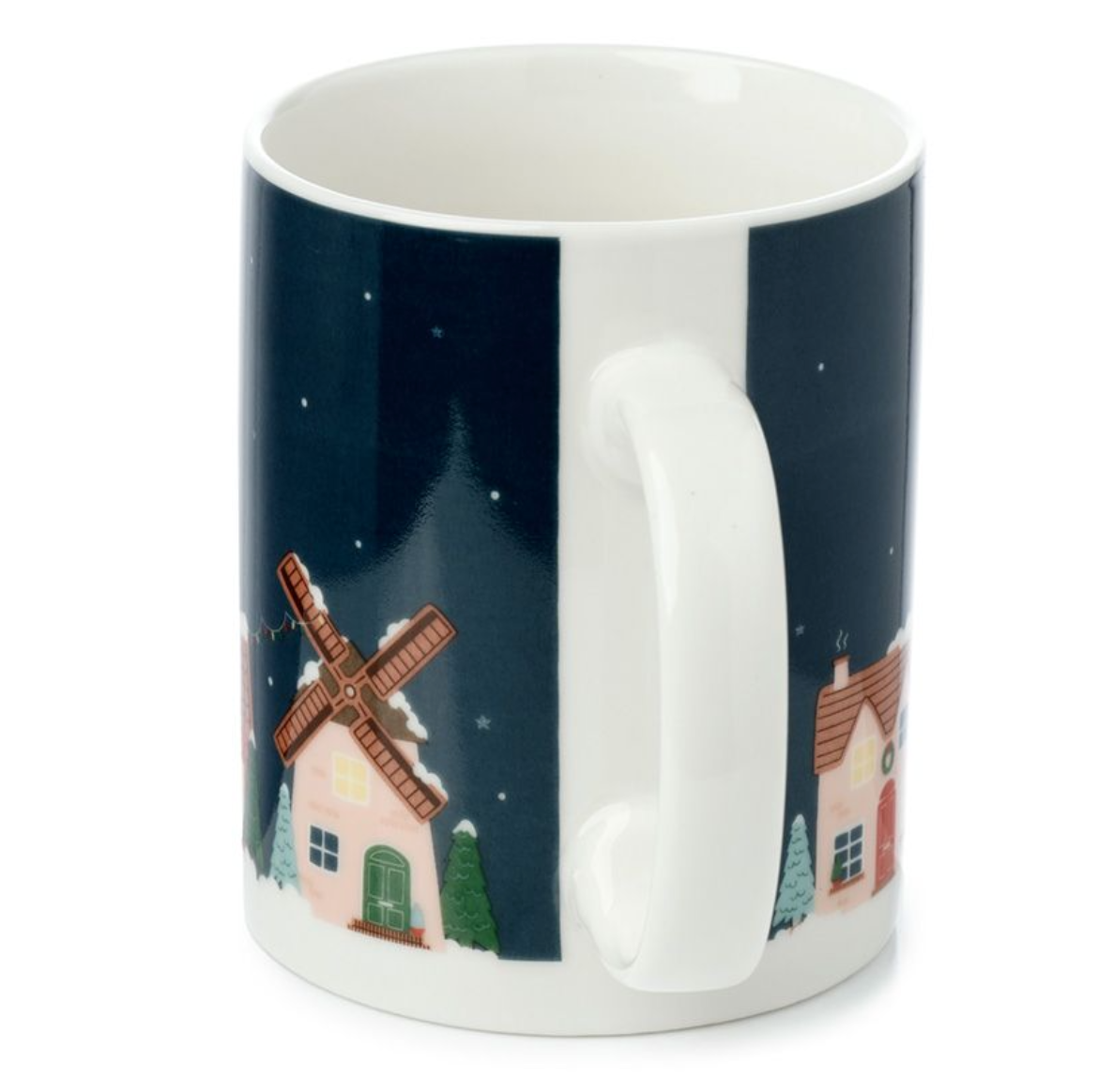 Christmas Village Porcelain Mug