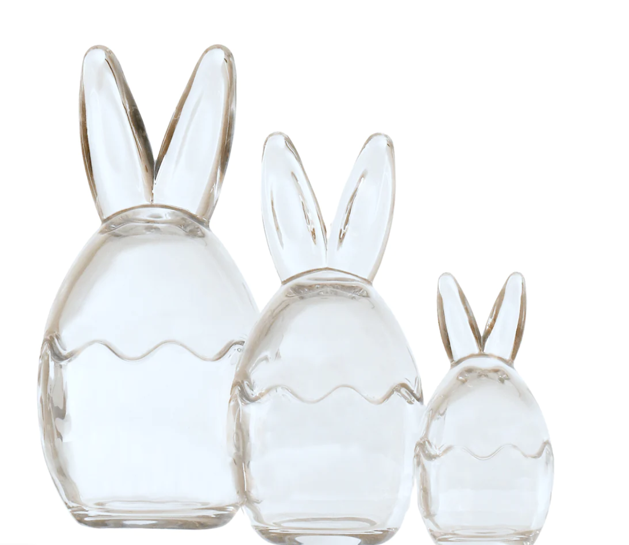 Bunny Ears Glass Easter Sweets Storage Jars