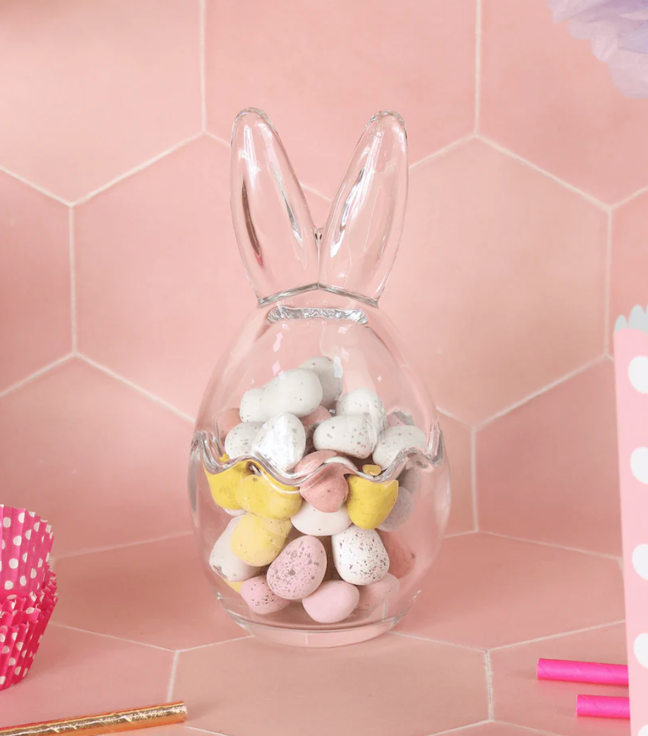 Bunny Ears Glass Easter Sweets Storage Jars