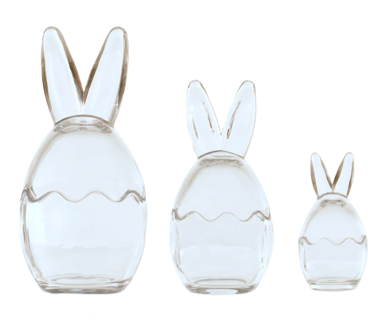 Bunny Ears Glass Easter Sweets Storage Jars