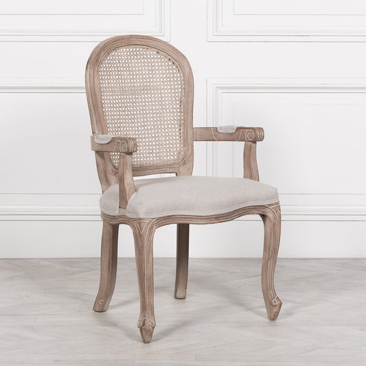 Wooden Louis Carver Dining Arm Chair