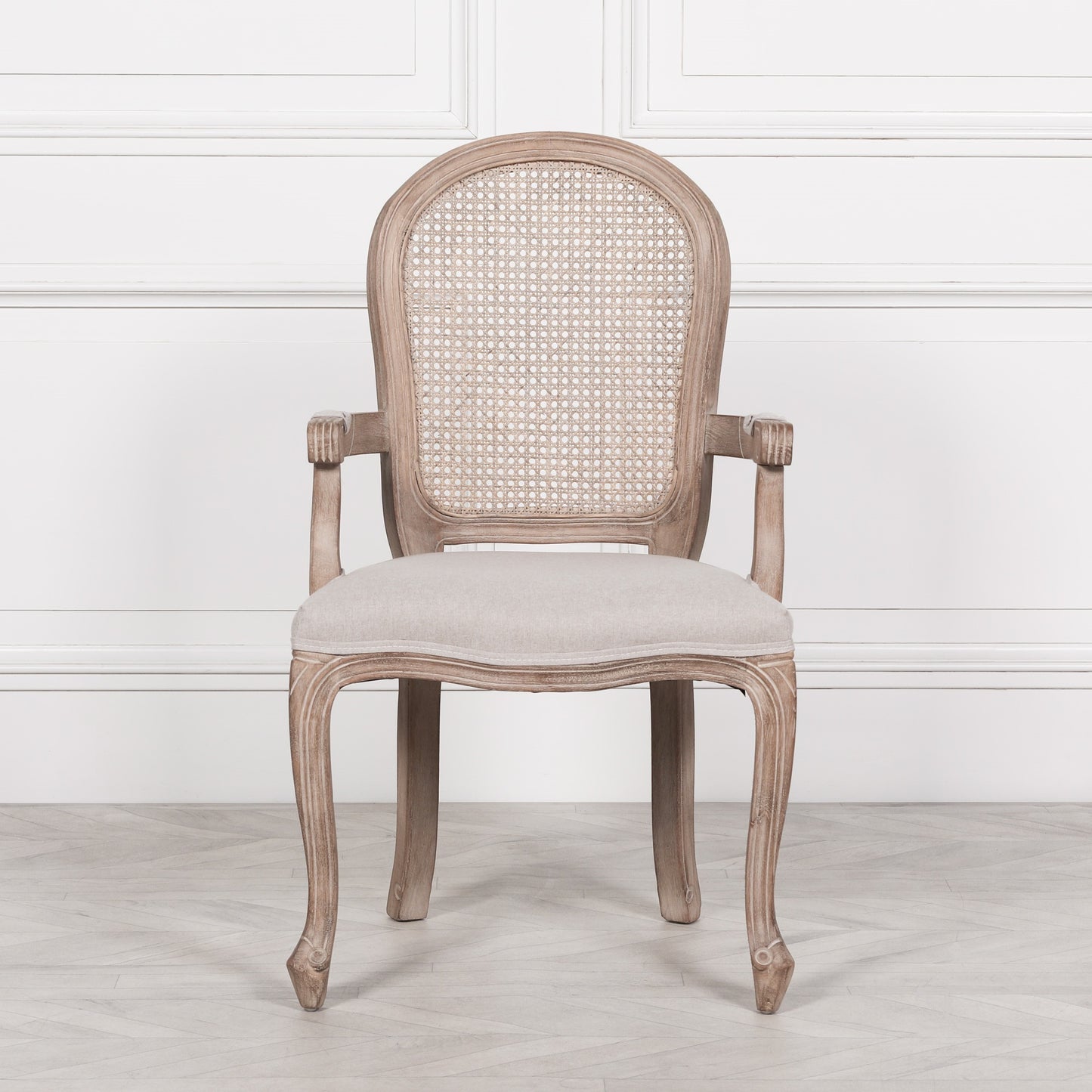 Wooden Louis Carver Dining Arm Chair