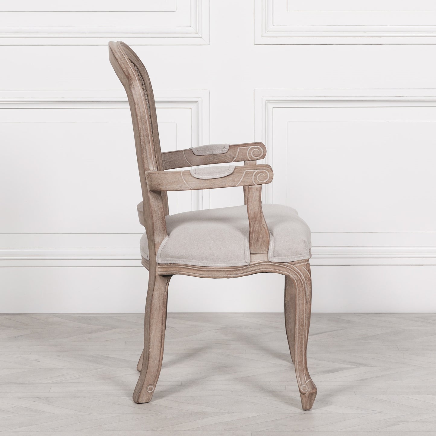 Wooden Louis Carver Dining Arm Chair