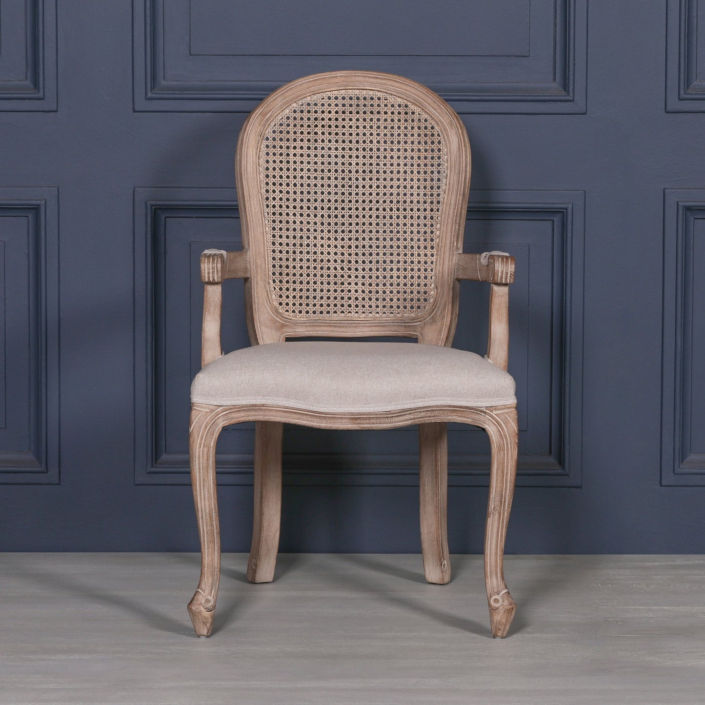 Wooden Louis Carver Dining Arm Chair