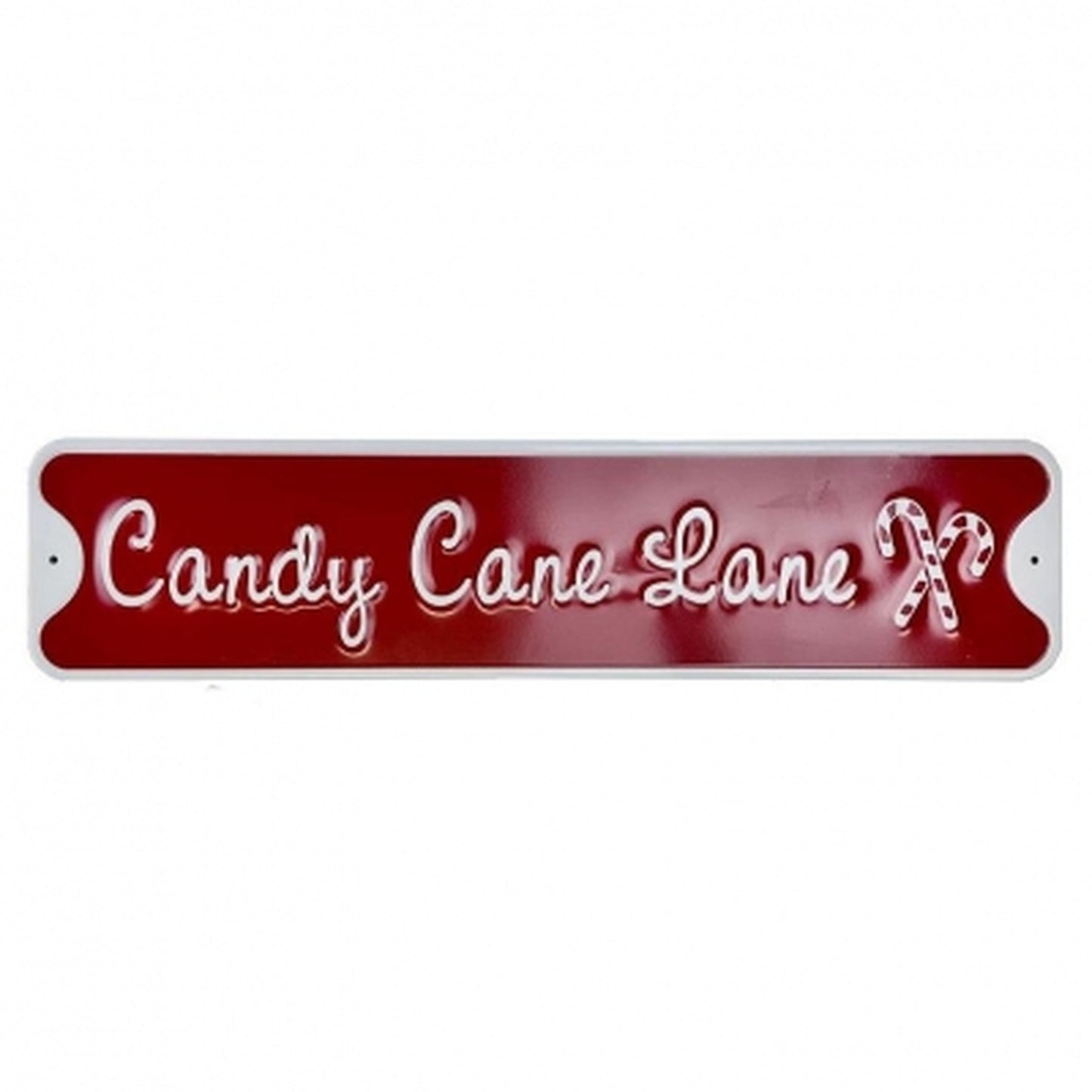 Red Christmas Large Candy Cane Lane Sign