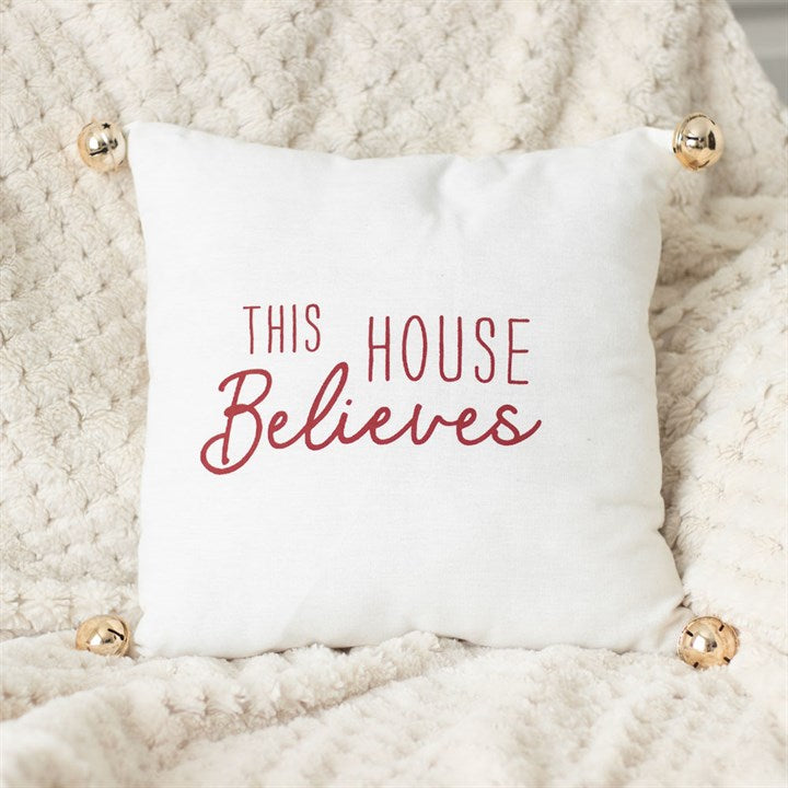 This House Believes Cushion with Bells