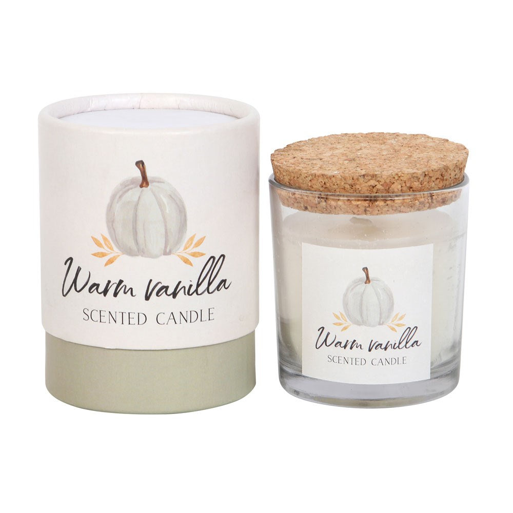 Warm Vanilla Autumn Candle In a Jar