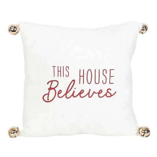 This House Believes Cushion with Bells