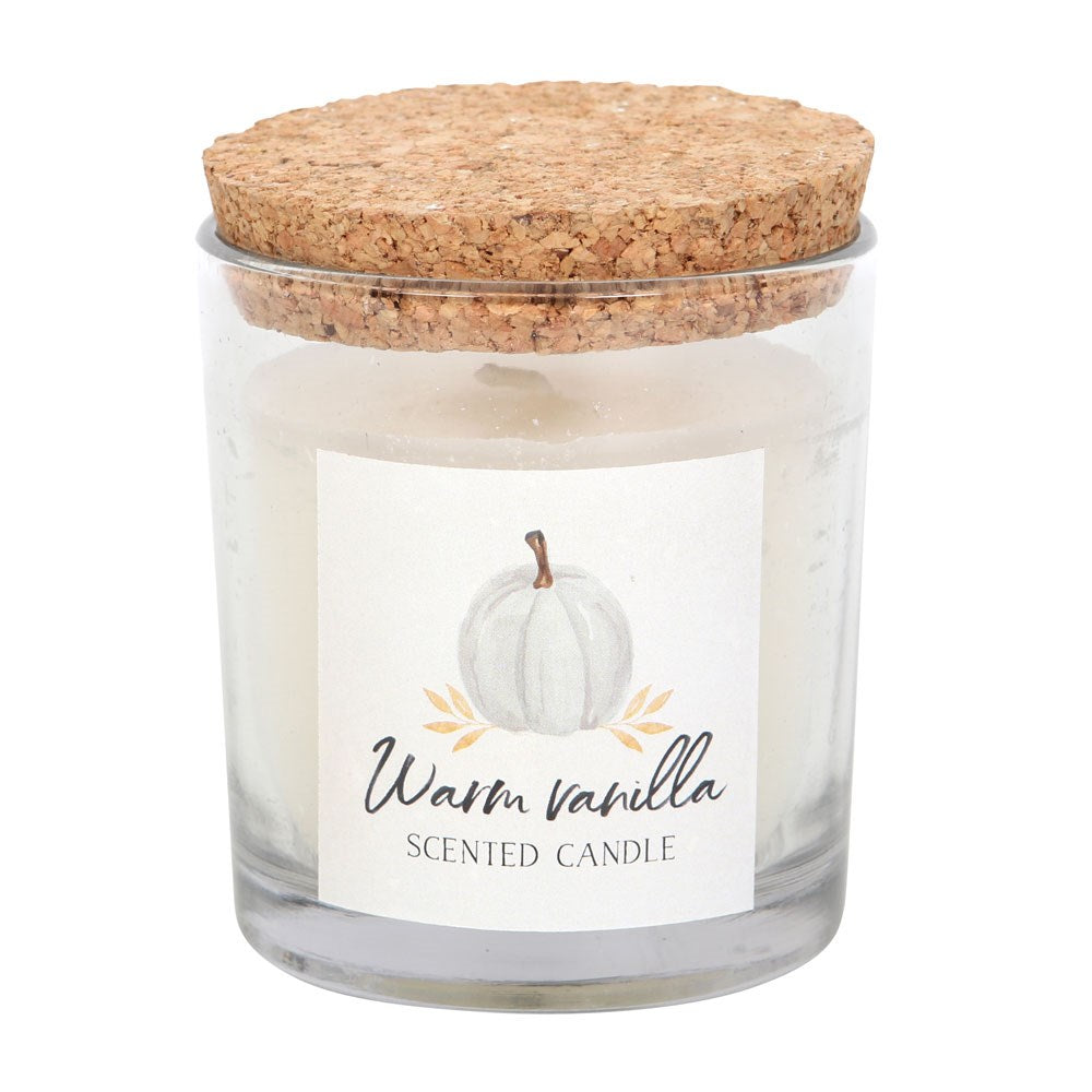 Warm Vanilla Autumn Candle In a Jar