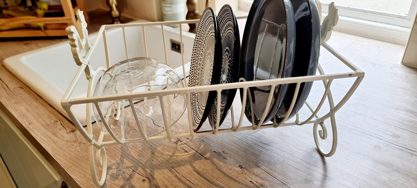 Vintage Farmhouse Iron Plate Dish Drainer