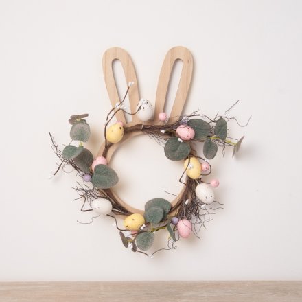 Bunny Eggy Spring Wreath