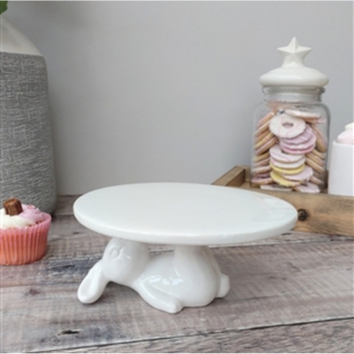 Bunny Ceramic Plate Cake Stand