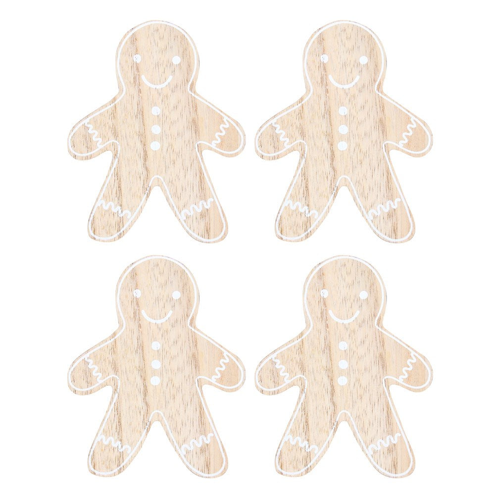 Set of 4 Gingerbread Man Coasters