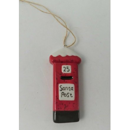 Red Post Box Hanger, 8cm