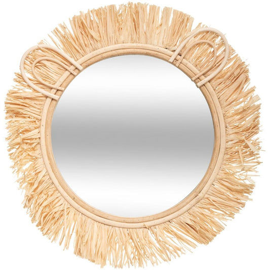 Nursery Raffia Lion Mirror