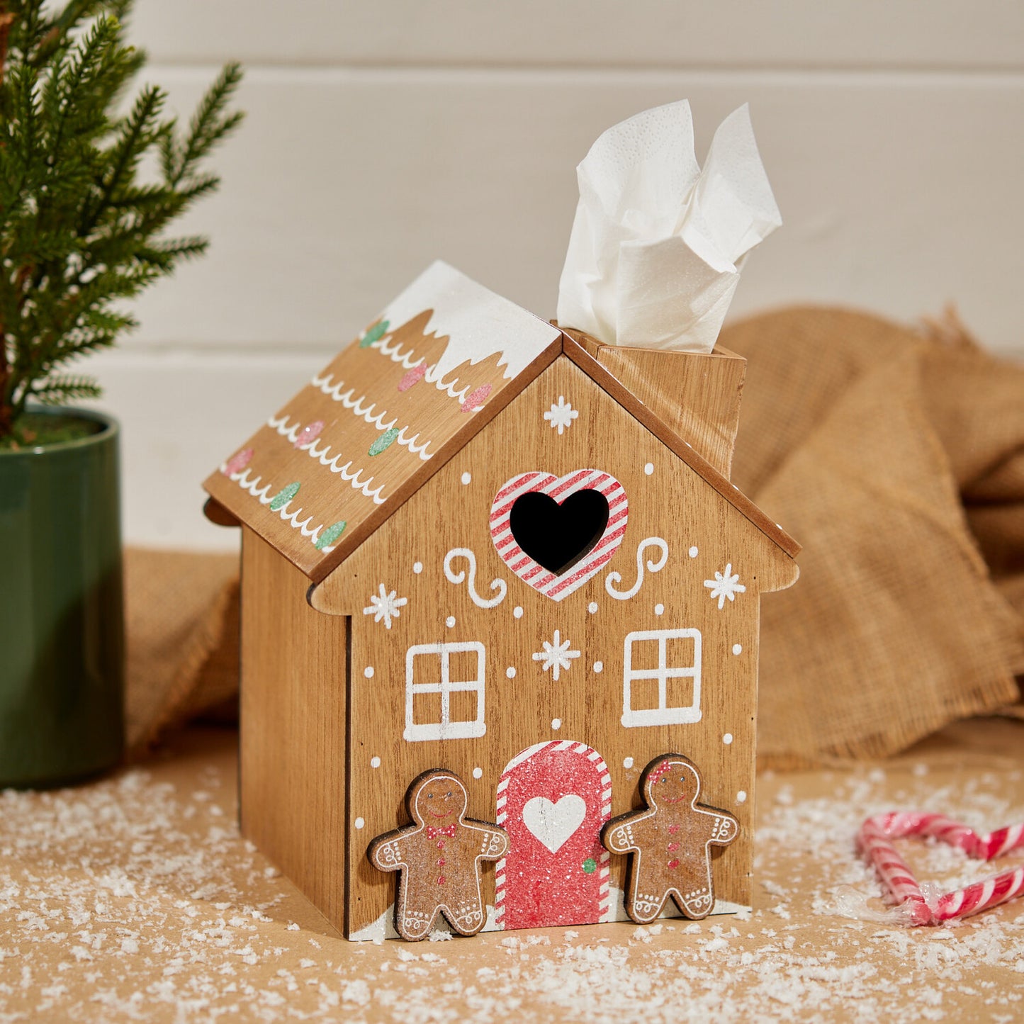 Gingerbread Man Tissue Box Storage