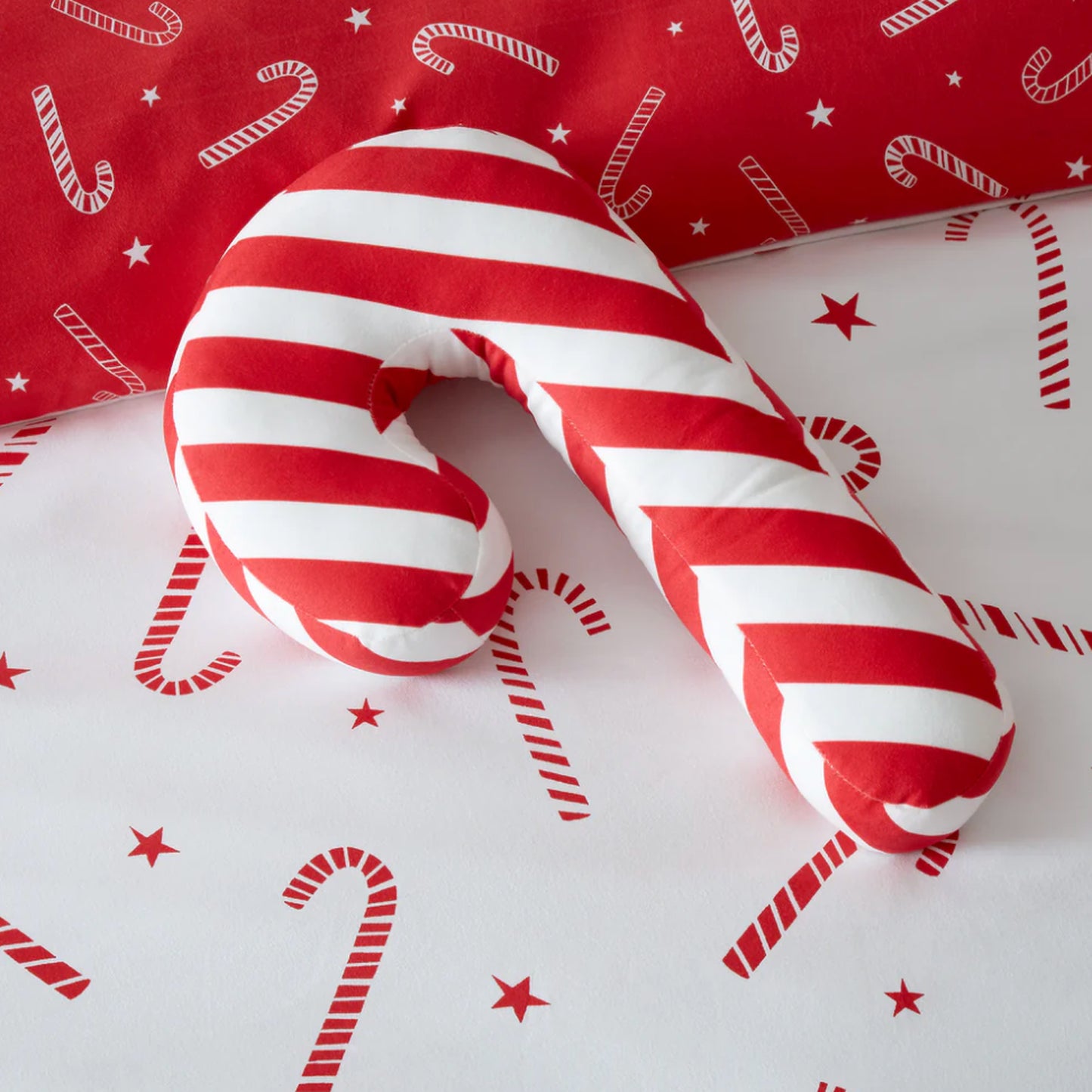 Candy Cane Cushion - Red