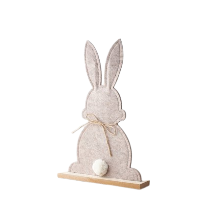 Beige Felt Bunny Decoration