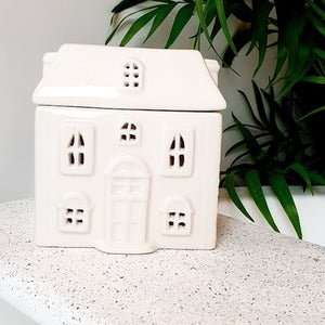 White Town House Wax/Oil Melt Burner