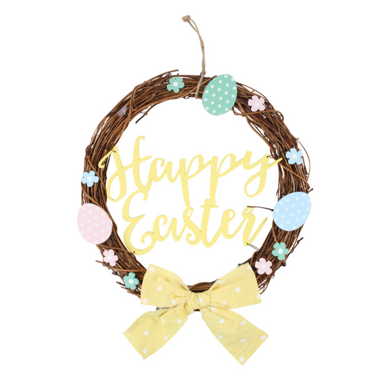 Happy Easter Willow Wreath