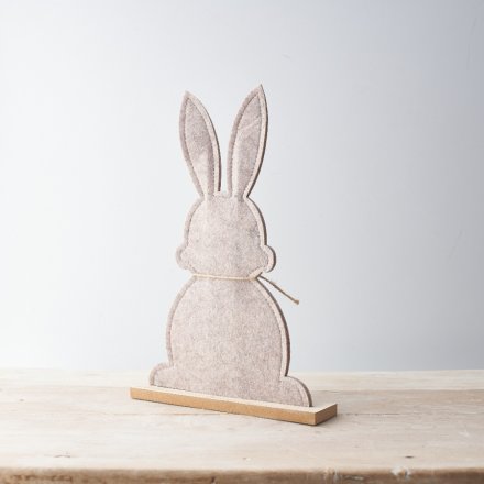 Beige Felt Bunny Decoration