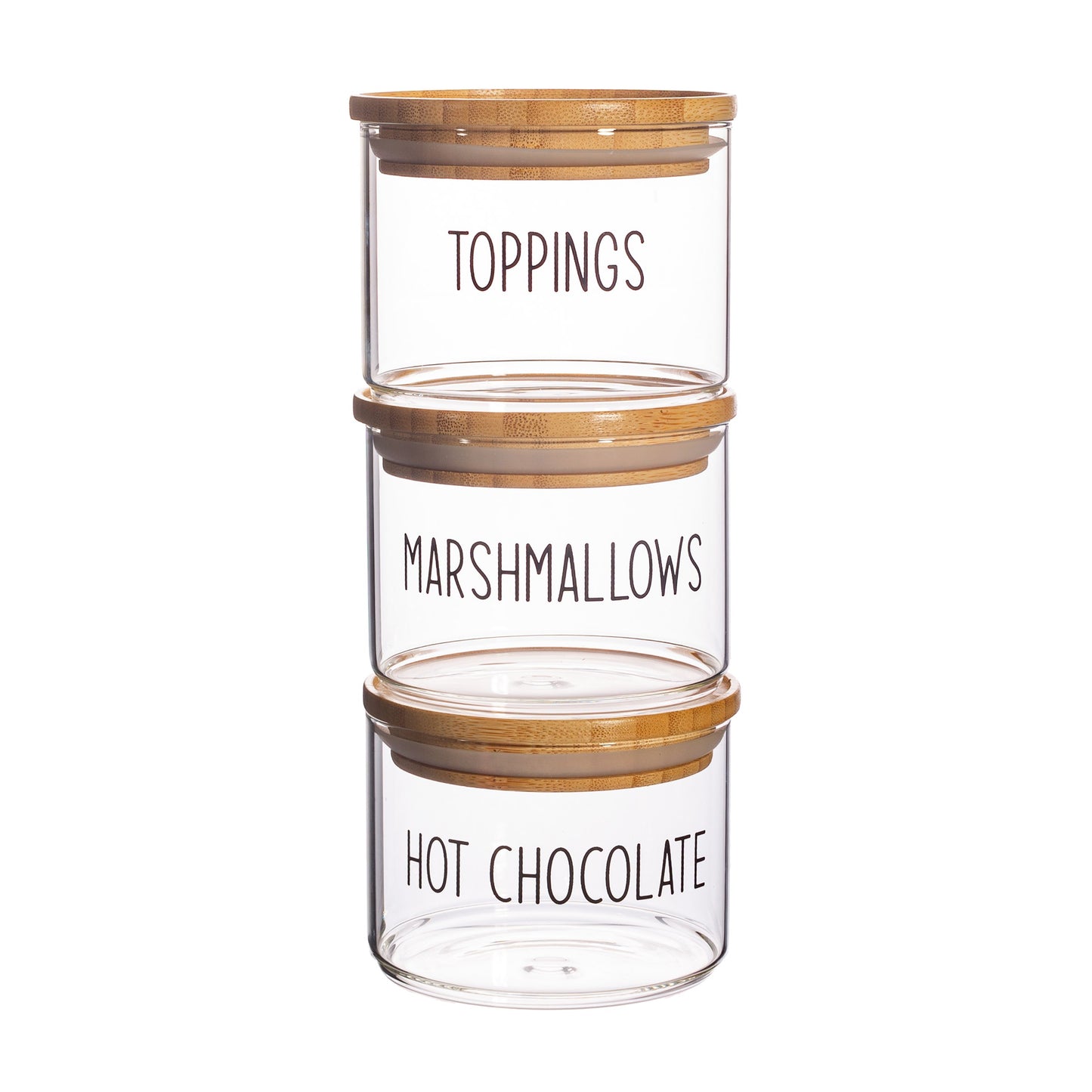 Hot Chocolate Stacking Jars - Set Of 3