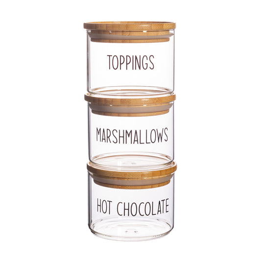 Hot Chocolate Stacking Jars - Set Of 3